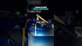Dude Slams Into Light Pole 😳