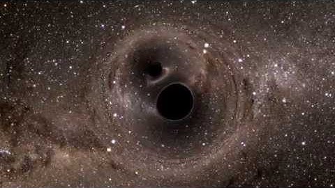 Merging black holes: Top view