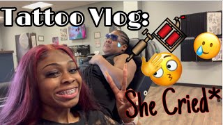 Tattoo Vlog: I made my mom get a tattoo *She cried😭*