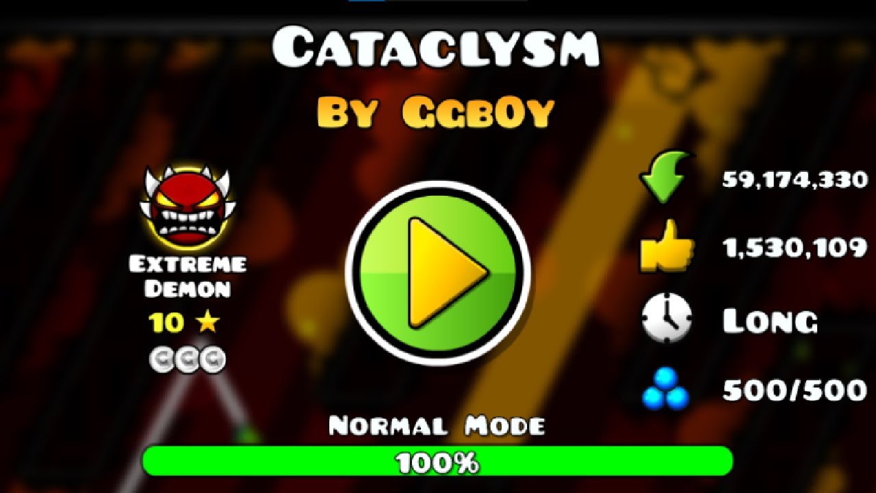 CATACLYSM 100% MY FIRST EXTREME!! (fluke from 64)