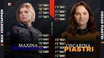 F1 Starting Grid BUT The Drivers Are Females