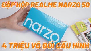 Đập Hộp Realme Narzo 50 - 4 Triệu Vô Đối Với Màn FullHD+ 120Hz,  Helio G96, Pin Trâu Sạc Nhanh!