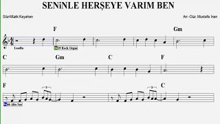 SENİNLE HERŞEYE VARIM BEN--F--(Play Along)--:Guitar,Keyboard,Violin,Flute,Melodica,Ukulele,Recorder. Resimi