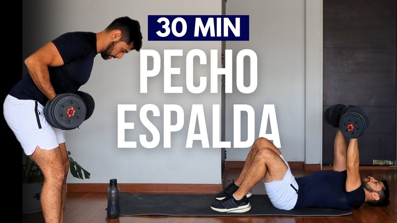 rutina pecho y espalda con mancuernas INTENSA 🔥 mejores ejercicios con ...