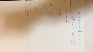 Entropy for a phase change