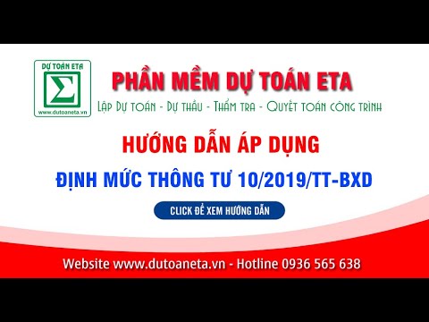 Video Hướng dẫn lập dự toán Thông tư 10/2019/TT-BXD ngày... - youtube