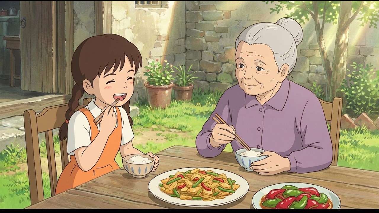 Peaceful Ghibli-Style Countryside Life | Slow Living Aesthetic Anime Cooking ASMR |Anime-Style ASMR