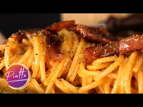 Spaghetti alla Carbonara - La LEGGENDARIA ricetta originale - delle migliori TRATTORIE DI ROMA