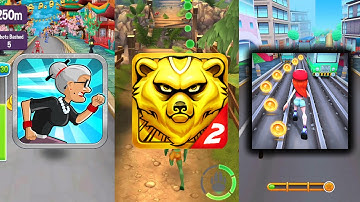 Angry Gran Run Vs Spirit Run 2   Temple Zombie Vs Bus Rush 2