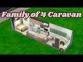 Family of 4 Caravan | No CC | Sims 4 Speed Build | ASMR