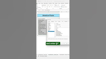 How to format forms in Excel! #excel #formatting #spreadsheet