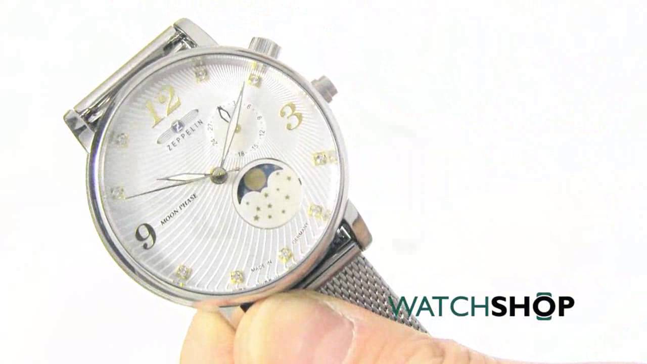 Zeppelin Ladies' Luna Mondphase Watch (7637M/1) - YouTube