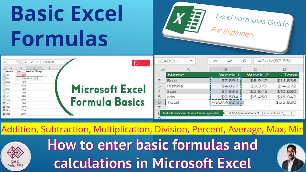 Excel Basic Formulas and Functions | Important Excel Formula Excel ...