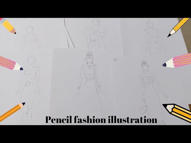 pencil fashion illustration #shorts #fashionillustration #pencilsketch #drawing #fashion