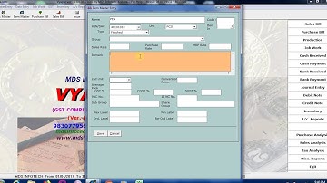 How to Create,Edit, Delete Item Master in MDS Infotech