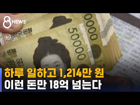 하루 일하고 1,214만 원…이런 돈만 18억 넘는다 / SBS 8뉴스