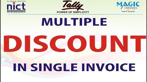 MULTIPLE DISCOUNT IN GST SALES INVOICE [ IN HINDI ] || NICT COMPUTER