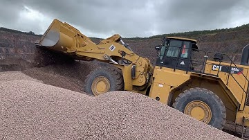 See the new Cat 988K XE electric drive wheel loader in action at the Hanson Quarry in Whatley