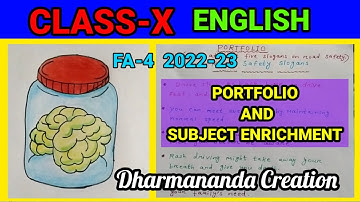 10th class FA 4 English Portfolio and Subject enrichment 2022-23