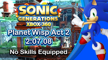Sonic Generations Planet Wisp Act 2 Speedrun 2:07.08 (Basic run, No skills)
