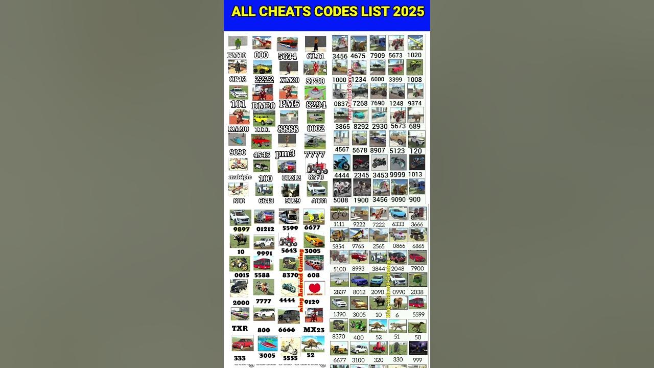 Indian Bikes Driving 3D || All NEW CHEATS CODES #shorts #short