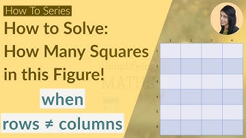 SOLUTION: HOW MANY SQUARES IN THIS FIGURE! For UNEQUAL Rows and Columns | Crazy Easy Math Tricks