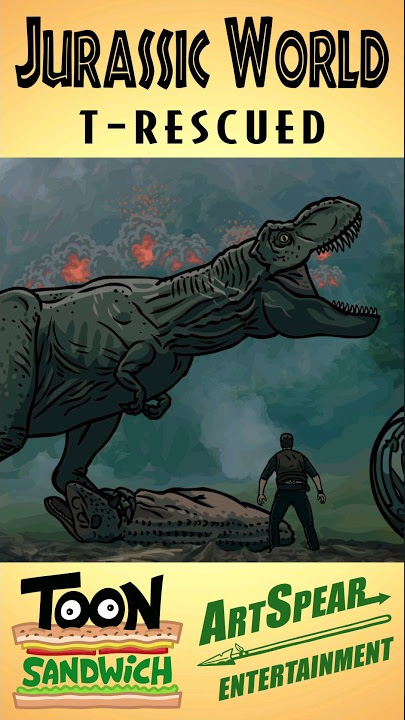 T-Rex to the T-Rescue! - TOON SANDWICH #funny #jurassicworld #trex #dinosaur #animation