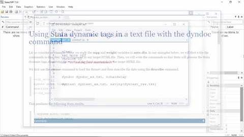 New in Stata 15: Dynamic Markdown documents