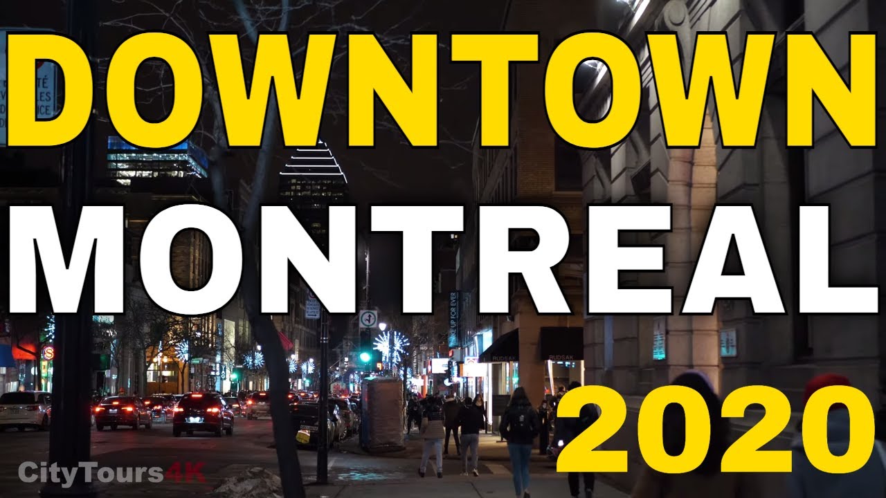 4K Montreal - Walking Tour Montreal - Sainte-Catherine Street From West ...