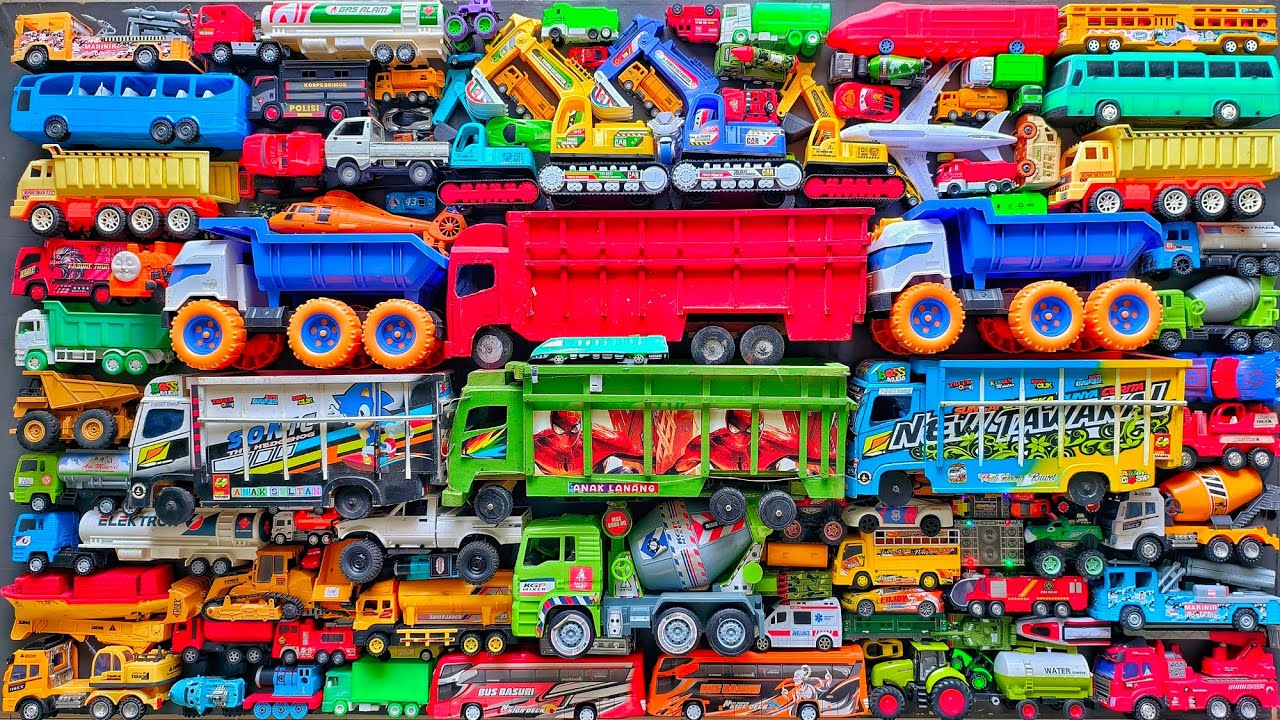 Mobil Mobilan Truk Oleng , Mobil Truk Molen, Mobil Balap, Truk Pasir, Excavator, Mobil Roket, Damkar