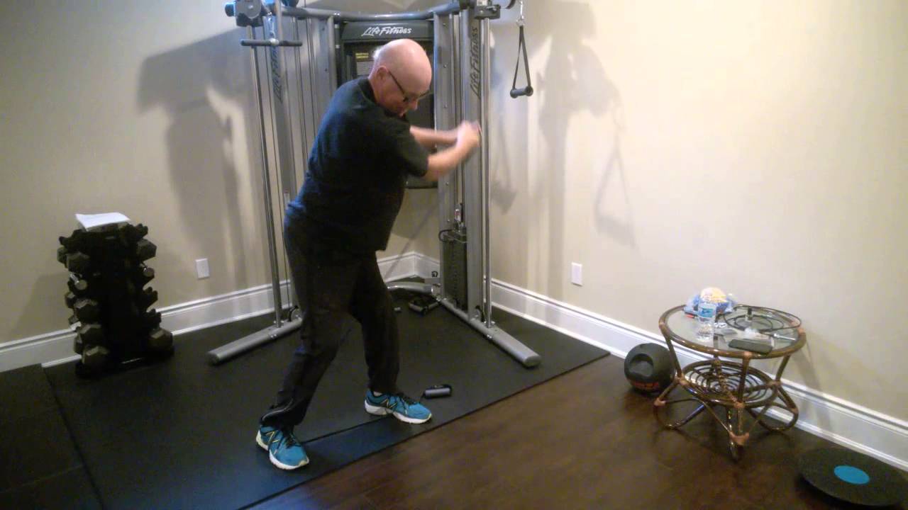 Improve your Golf/Baseball Swing with this Wood Chop Hip Rotation Move