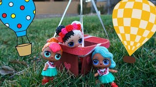 LOL SURPRISE DOLLS Go On A Hot Air Balloon Ride At The Fair With Barbie And Ken!