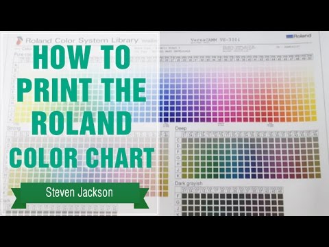 How To Print The Roland Color Chart Youtube