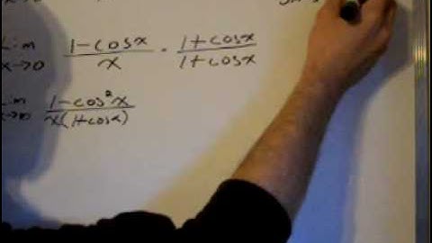 Limit of (1-cos x)/x as x approaches zero