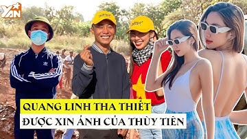 Quang Linh Vlog tha thiết được xin ảnh của Hoa hậu Thùy Tiên thả dáng ở Angola