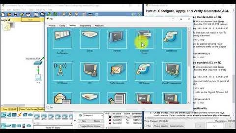 9.2.1.10 Packet Tracer Configuring Standard ACLs