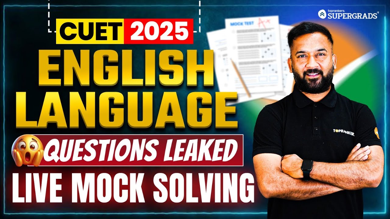 CUET 2025 English Language ️| Live Full Mock Test Solving 🔎| CUET 2025 ...