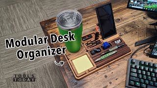 How to Make a Wooden Modular Desk Organizer | ToolsToday CNC Video