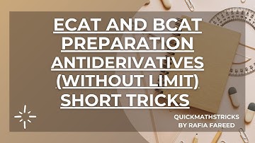 Short tricks for solving Antiderivatives (Without Limit) by Calculator
