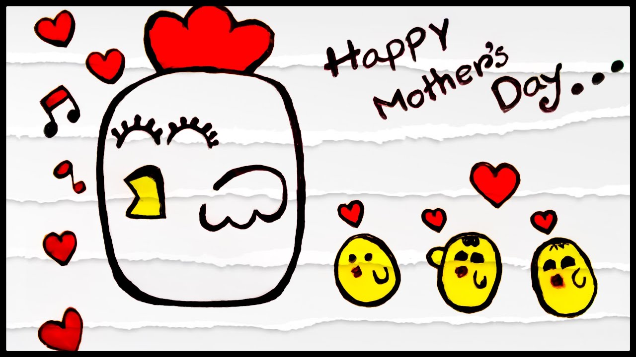 Kawaii chicken card,How to draw chicken,Cute PAPER CARD,origami card