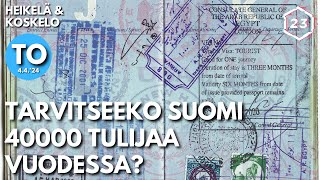 VM: Suomi tarvitsee satojatuhansia maahanmuuttajia lisää | Heikelä & Koskelo 23 minuuttia | 867