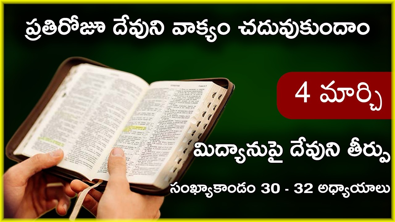 Mar 4 | సంఖ్యాకాండం 30,31,32 అధ్యాయాలు | మిద్యానుపై దేవుని తీర్పు, గిలాదు | Daily Bible Reading 63