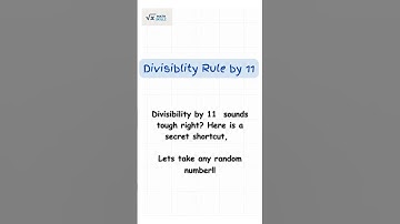 Divisibility Rule of 11 | Simple Shortcut Explained 🔢✨