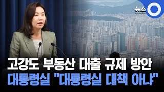 고강도 부동산 대출 규제 방안... 대통령실 &quot;대통령실 대책 아냐&quot;