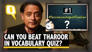 Shashi Tharoor Turns Quiz Master: Is Your Vocabulary Up to Mark? | The Quint