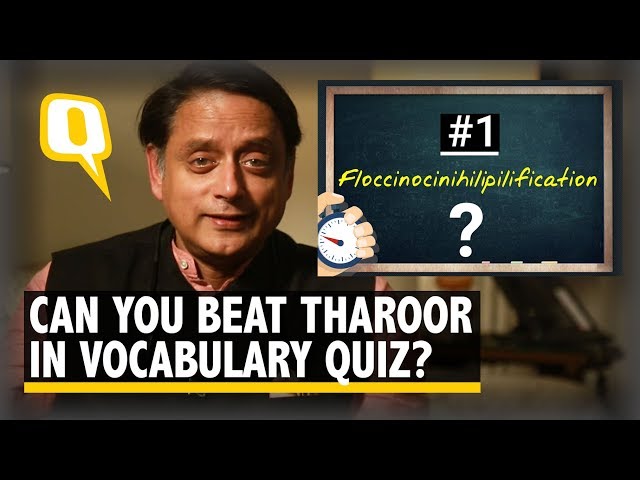 Shashi Tharoor Turns Quiz Master: Is Your Vocabulary Up to Mark? | The Quint class=