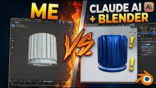Me vs Claude AI + Blender: Can AI Model Better Than Me? 🤖