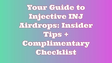 Get Free Injective INJ Airdrop  | Learn How to Swap or Sell Injective INJ Airdrop