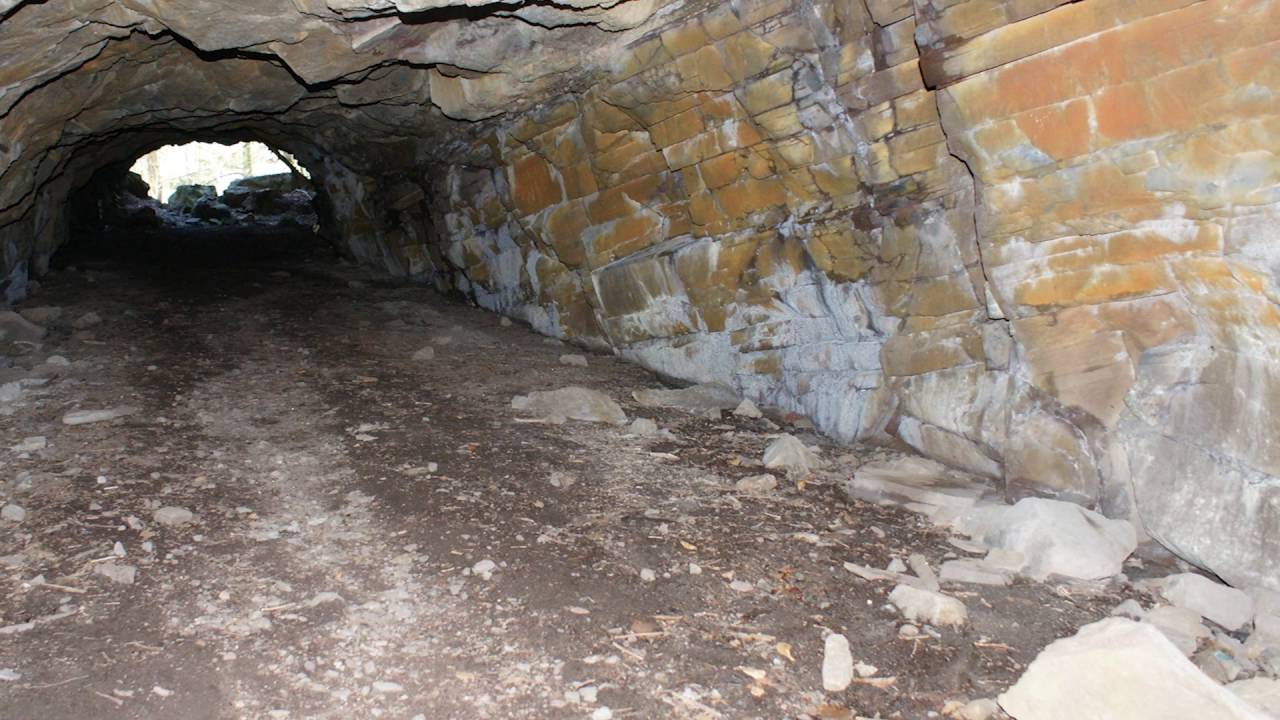 Abandoned railroad and mine structures and tunnels near Rockport, Pa