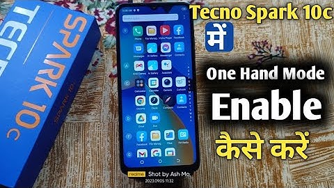 How To Enable One Hand Mode in Tecno Spark 10c | Tecno Spark 10c One Hand Mode Setting |